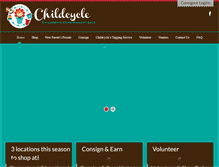 Tablet Screenshot of childcycleconsignment.com